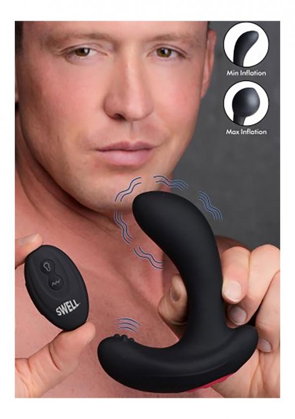 INFLATABLE VIBRATING SILICONE PROSTATE PLUG