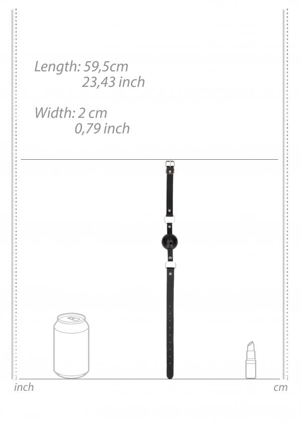 OUCH BREATHABLE BALL GAG W/ BONDED LEATHER
