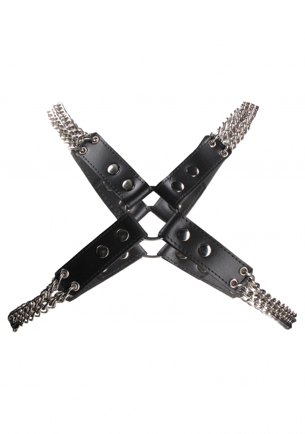 CHAIN HARNESS WITH PREMIUM LEATHER ONE SIZE