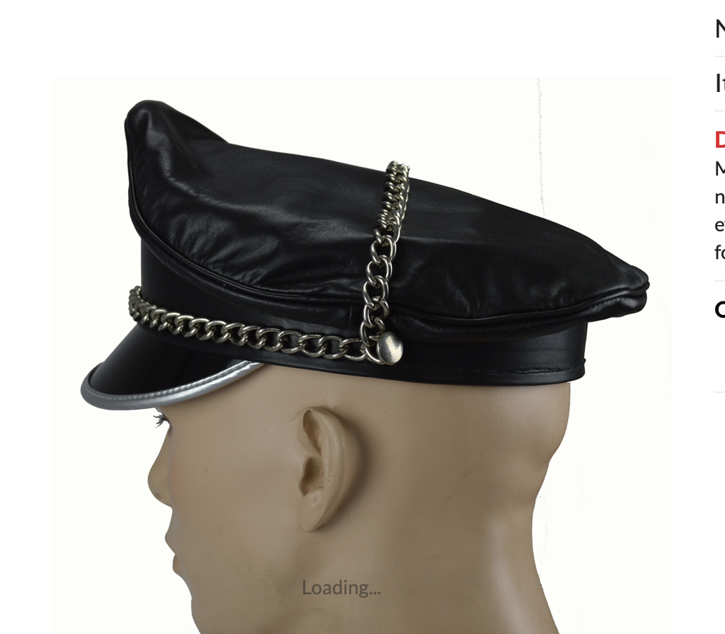 GAYT*GEAR LEATHER MUIR CAP W/ CHAIN