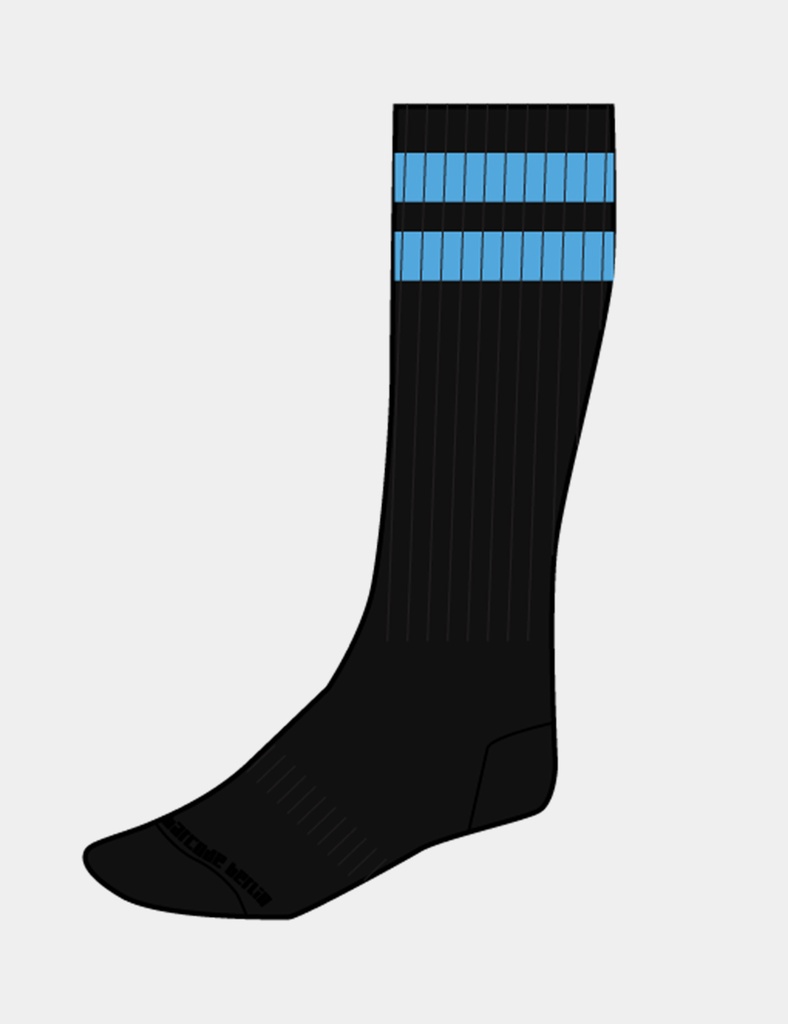 BARCODE BERLIN GYM SOCKS BLACK WITH VARIOUS COLORED STRIPE