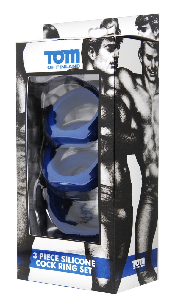 Tom of Finland Cockring 3 set blue