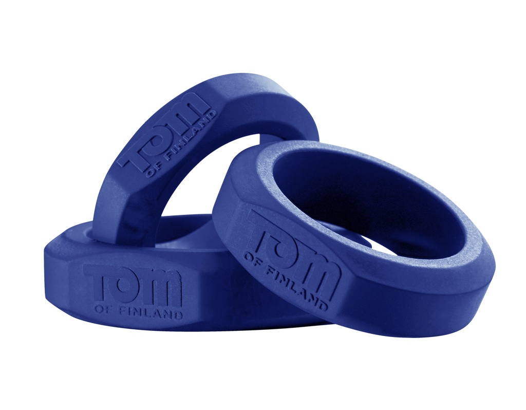 Tom of Finland Cockring 3 set blue