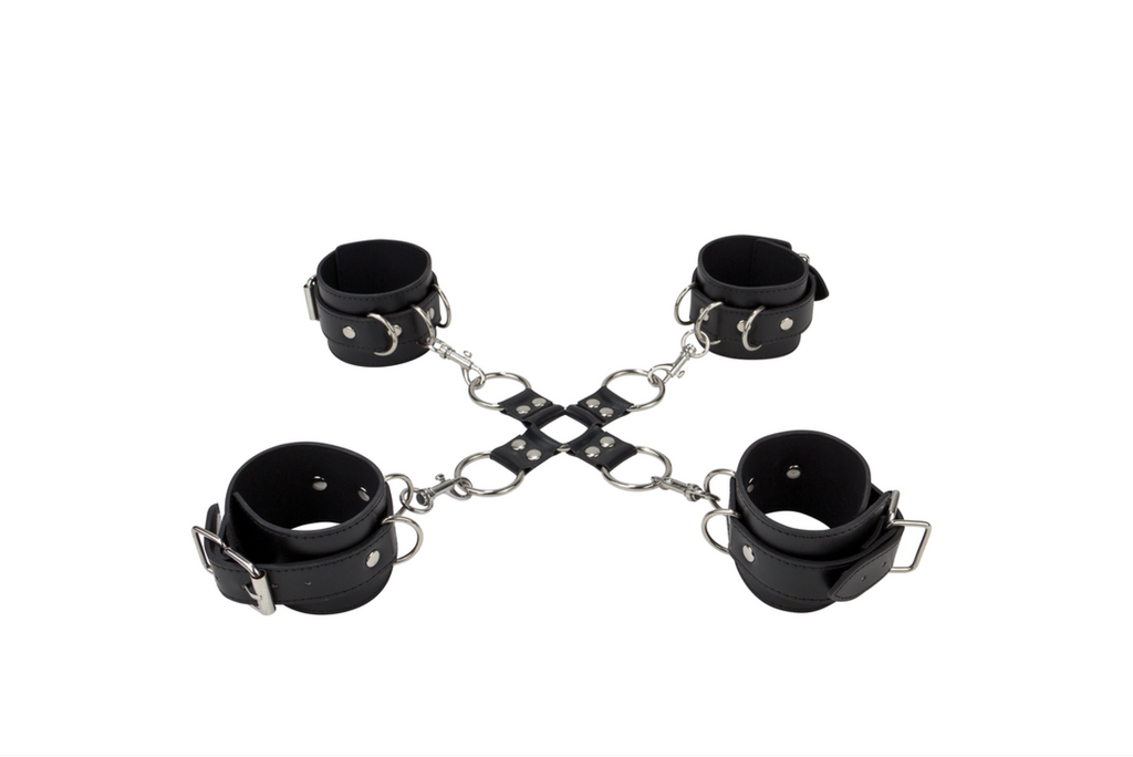 OUCH LEATHER HAND AND LEG CUFFS