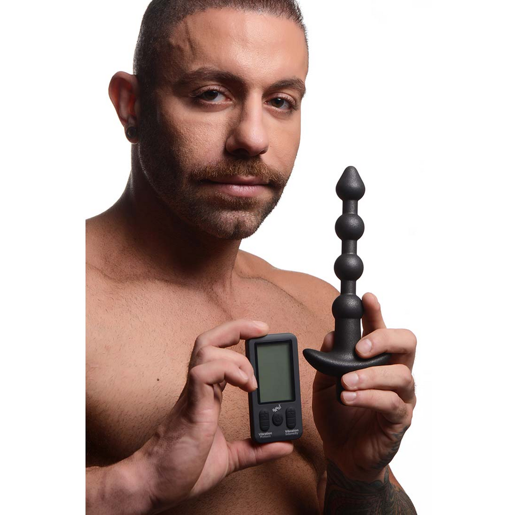 XR VIBRATING SILICONE ANAL BEADS W/ REMOTE 25 SPEED