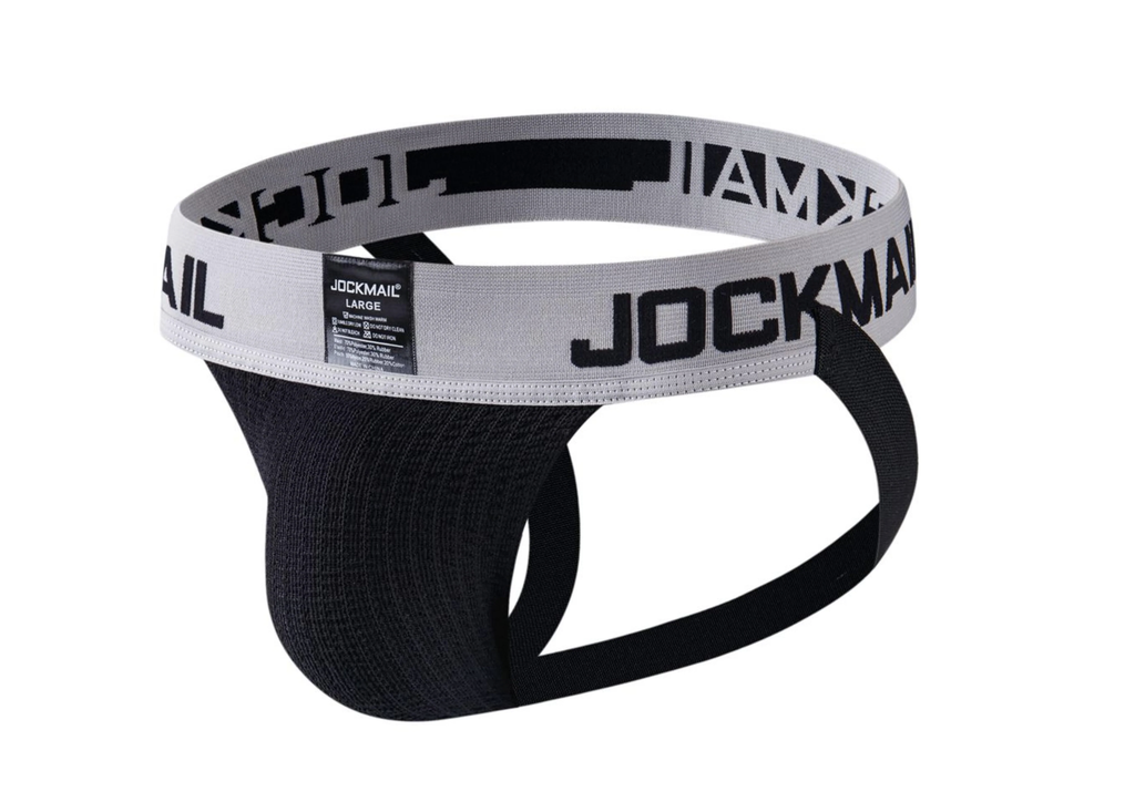 JOCKMAIL 230 GRAY WIDE BELT JOCKSTRAP