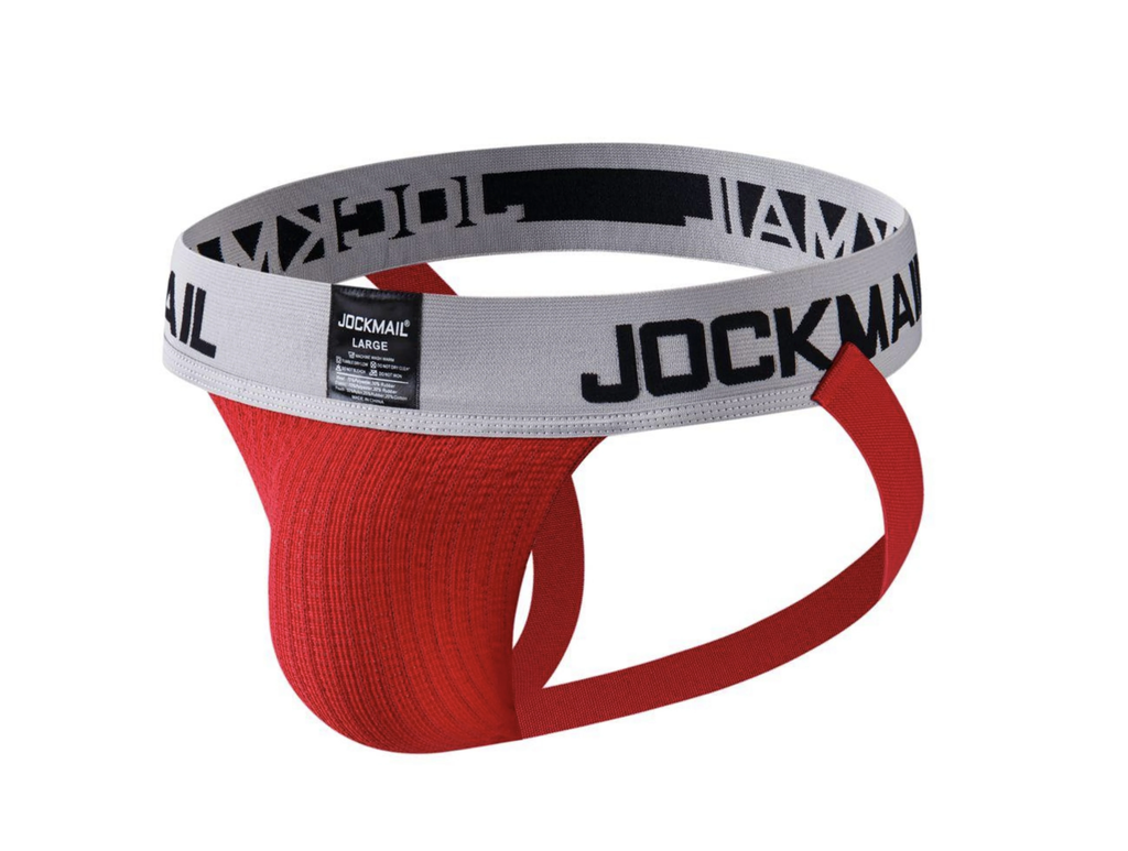 JOCKMAIL 230 GRAY WIDE BELT JOCKSTRAP