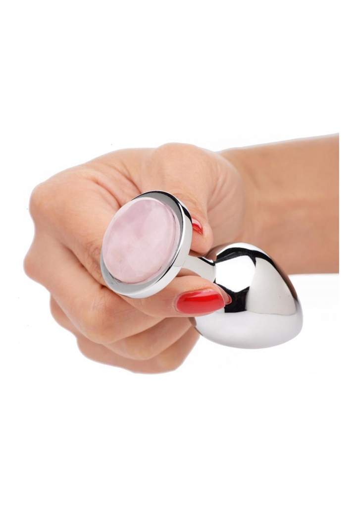 BUTT PLUG ROSE QUARZ GEM