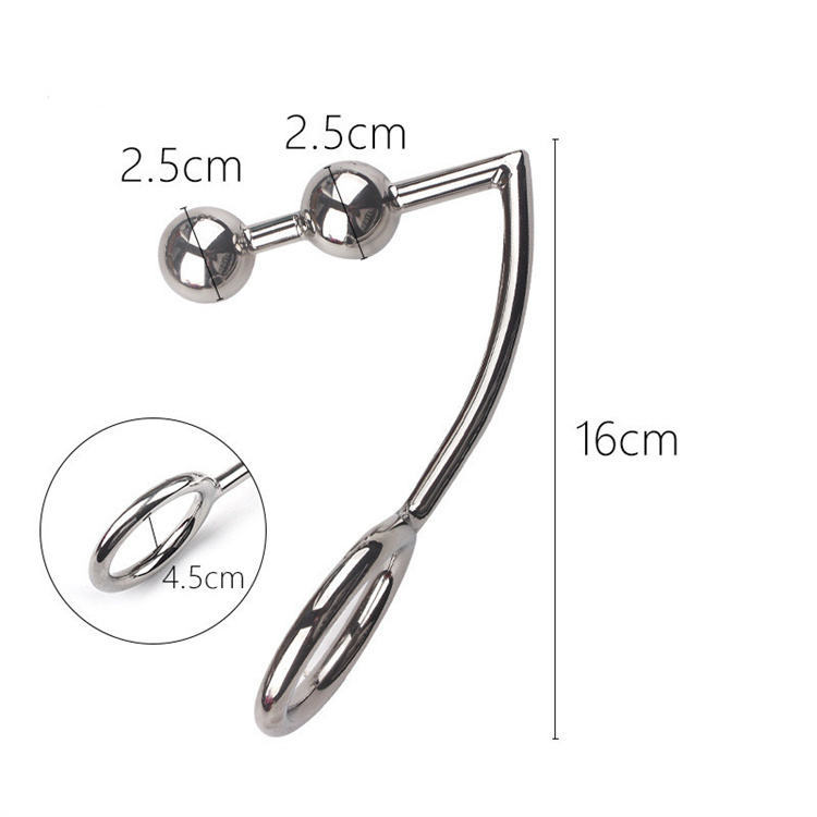 BUTT PLUG W/ 2 BALLS AND RING 45mm