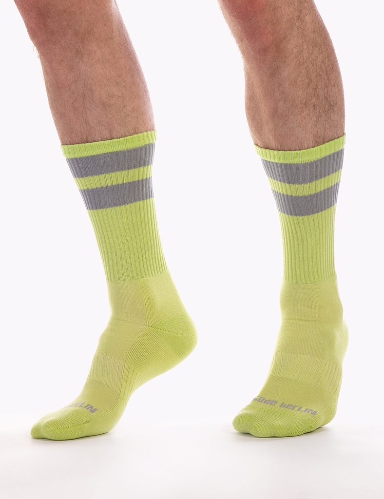 BARCODE BERLIN GYM SOCKS NEONGREEN/GREY