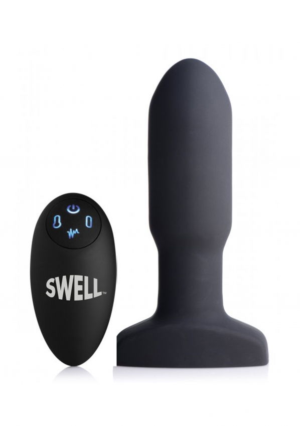 SWELL INFLATABLE VIBRATING MISSILE PLUG SILICONE