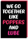 DM POPPERS AND LUBE CARD