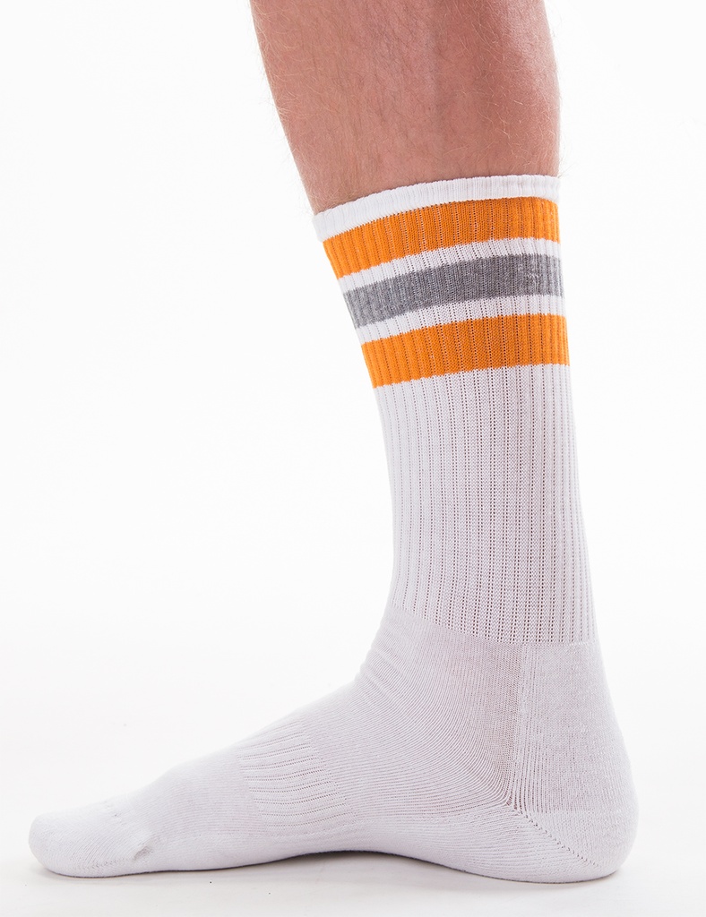 BARCODE BERLIN ME TIME SOCKS WHITE/ORANGE/GREY