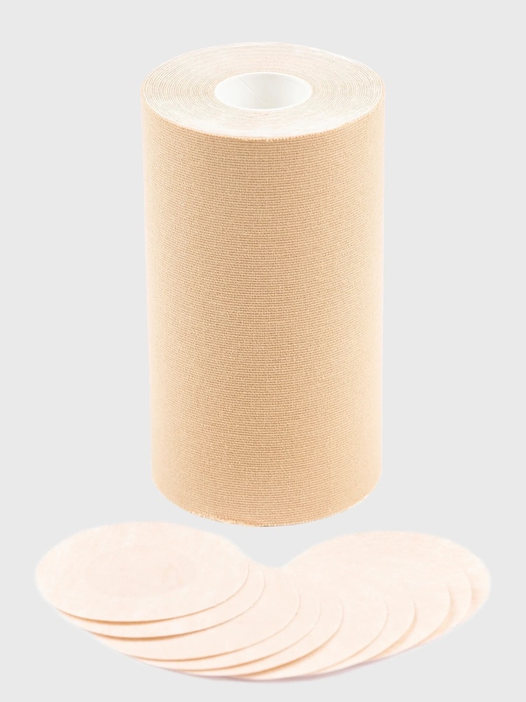 TRANSGENDER CHEST BINDING TAPE 7,5cm W/ NIPPLE COVERS