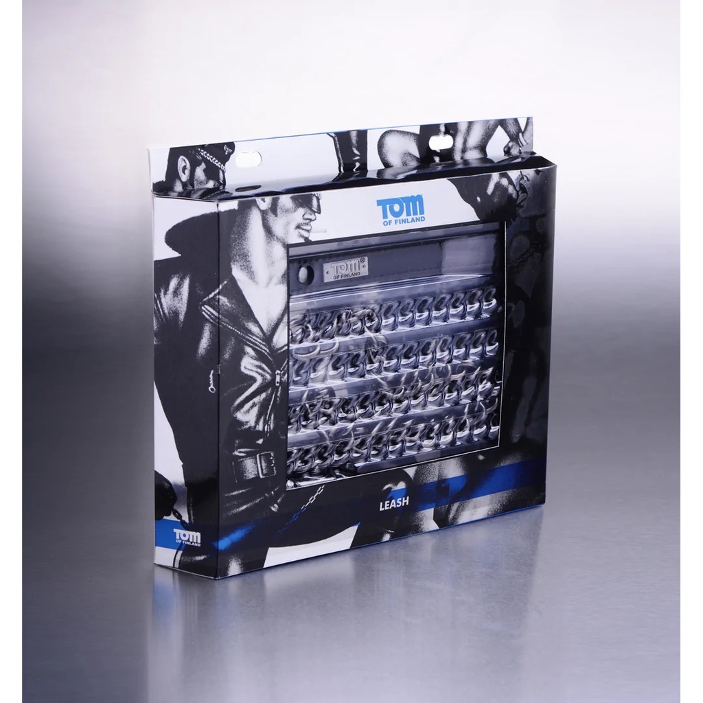 XR BRANDS TOM OF FINLAND GUN METAL BELT LEASH