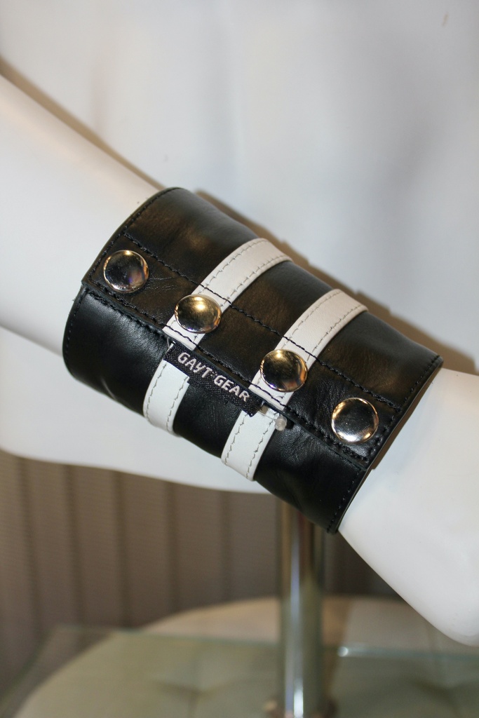 GAYT*GEAR LEATHER GAUNTLET DOUBLE STRIPE