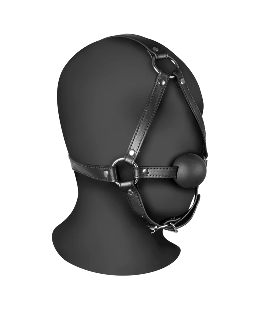 OUCH HEAD HARNESS W/ SOLID BALL GAG