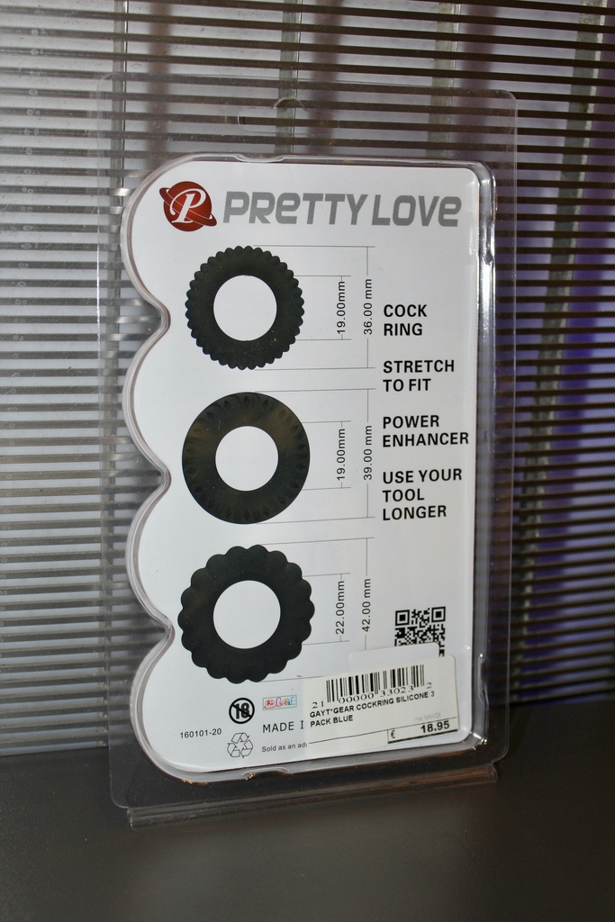 GAYT*GEAR COCKRING SILICONE 3 PACK BLUE