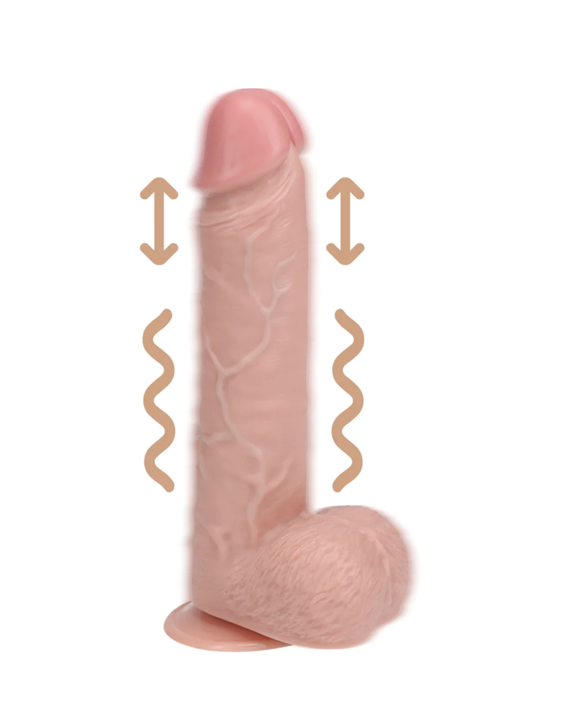 REAL ROCK VIBE AND THRUST COCK W/ BALLS (20,5cm)