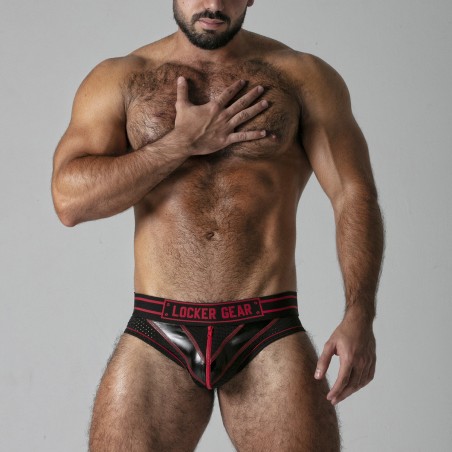 LOCKER GEAR MASSIVE RUDE JOCK BRIEF WITH ZIPPER