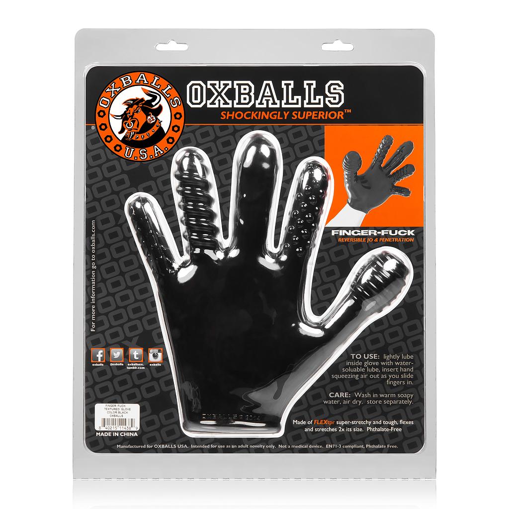Oxballs Finger Fuck Glove Black