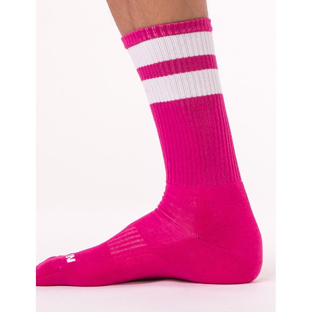 BARCODE BERLIN GYM SOCKS PINK / WHITE STRIPE