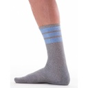 BARCODE BERLIN ME TIME SOCKS GREY / BLUE STRIPE