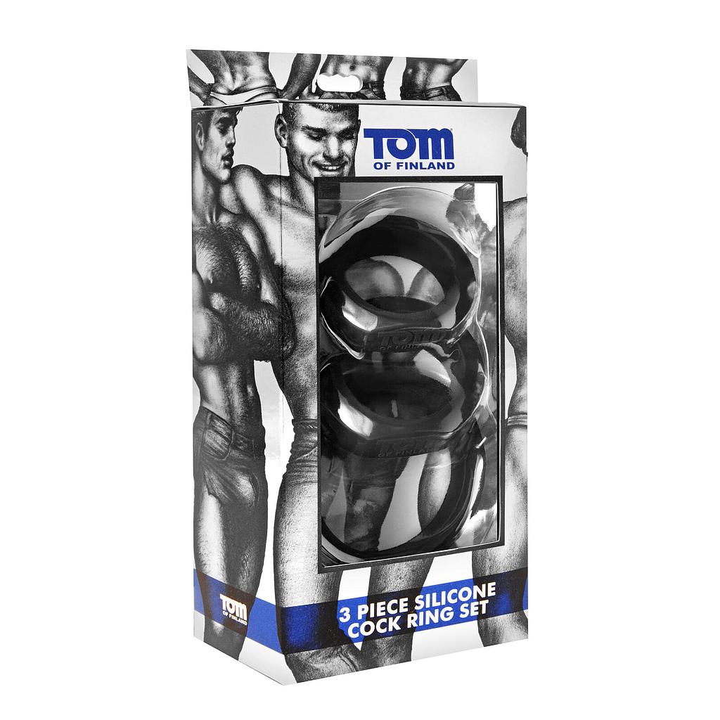 XR BRANDS TOM OF FINLAND COCKRING 3 PACK SET