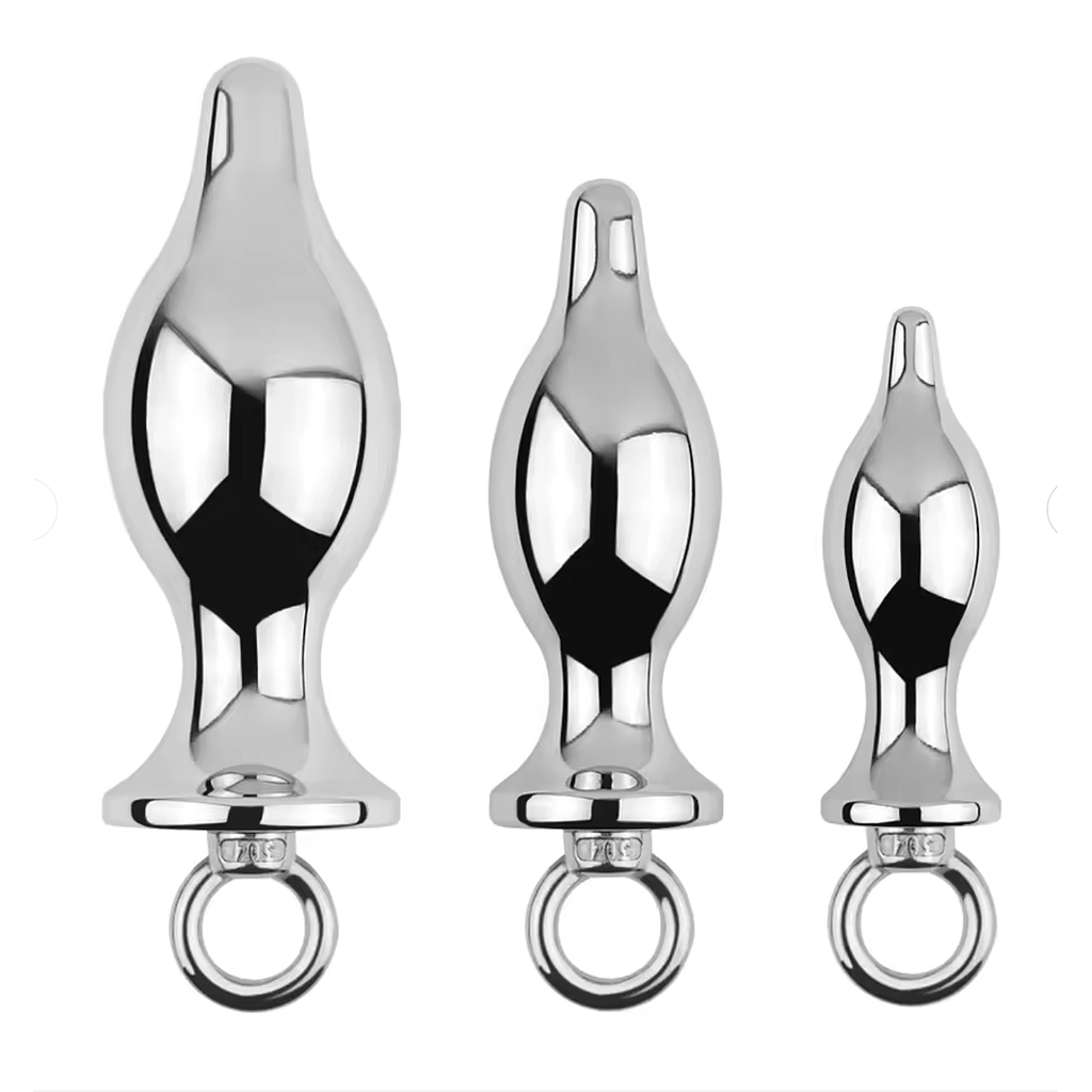 GAYT*GEAR ANAL PLUG WITH PULL TAB (ALU ALLOY)