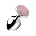 BUTT PLUG ROSE QUARZ HEART GEM