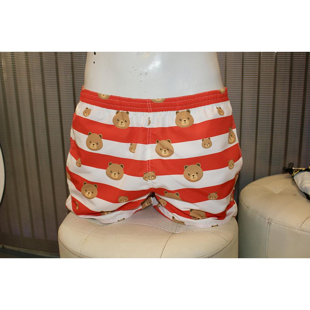 SWEET BANANA BEARS & STRIPES ST TROPEZ WOVEN SWIM TRUNKS