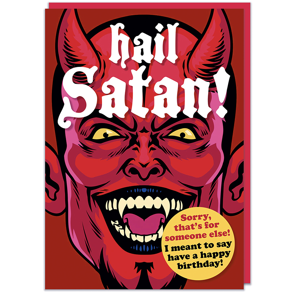 DM HAIL SATAN B-DAY CARD