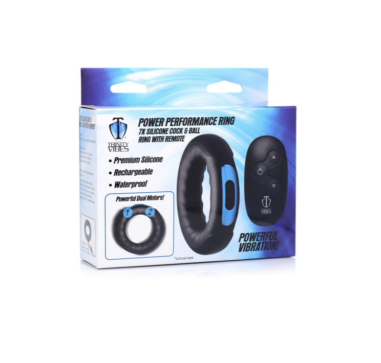 XR BRANDS - SILICONE COCKRING WITH REMOTE CONTROL