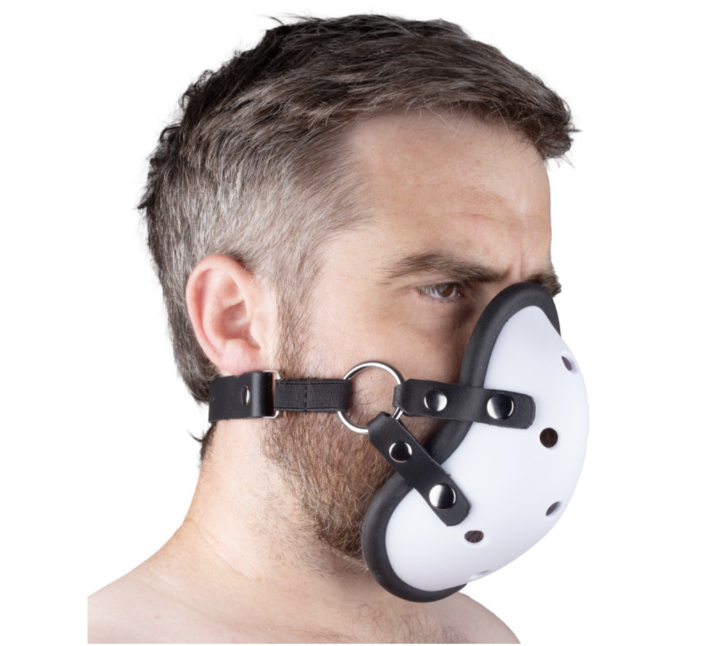 FACEMASK SNIFF MY... W/ LEATHER STRAPS
