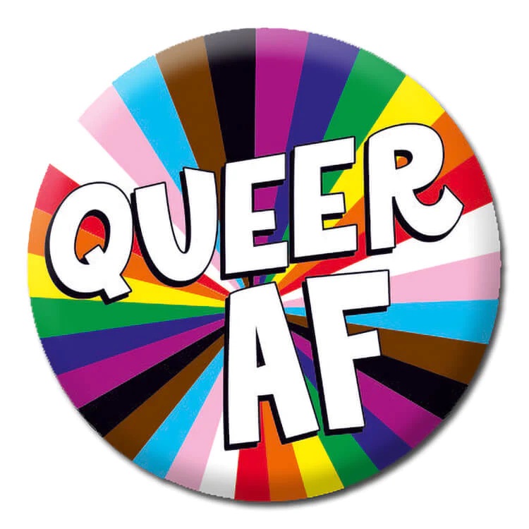 DM QUEER AF BADGE