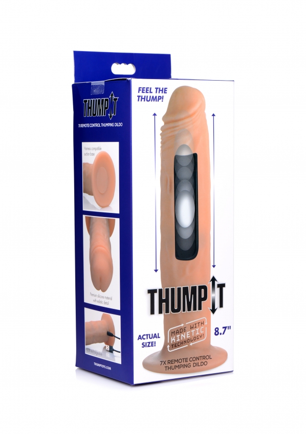 7X REMOTE CONTROL THUMPING DILDO 8.7"