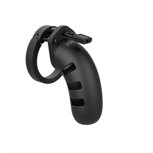 [MCG021BLK] MANCAGE CHASTITY W/ BALL SPLITTER MODEL 21