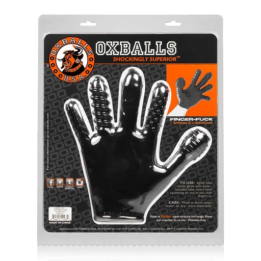 [P0022406] Oxballs Finger Fuck Glove Black