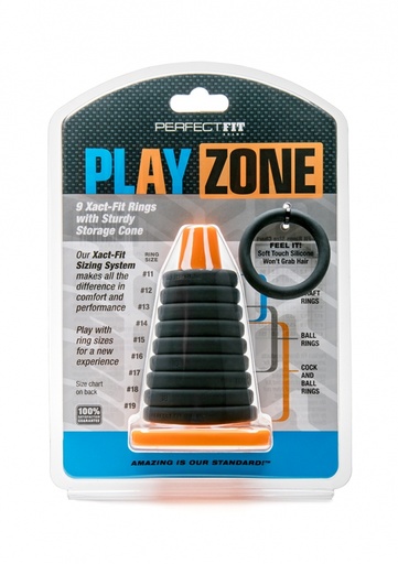[CR-70B] PERFECT FIT PLAY ZONE COCK RING SET