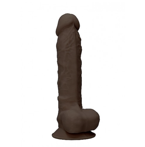 [REA078-FLESH] REAL ROCK DUAL DENSITY DILDO W/ BALLS 24cm