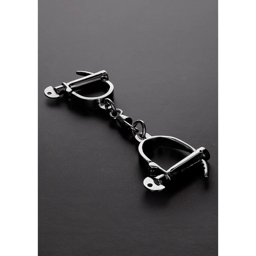 [TMS-0014] STEEL ADJUSTABLE DARBY STYLE HANDCUFFS
