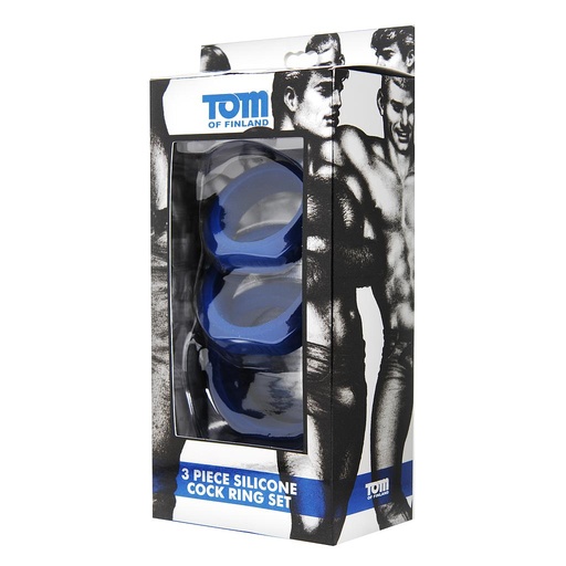XR BRANDS TOM OF FINLAND COCKRING 3 PACK SET
