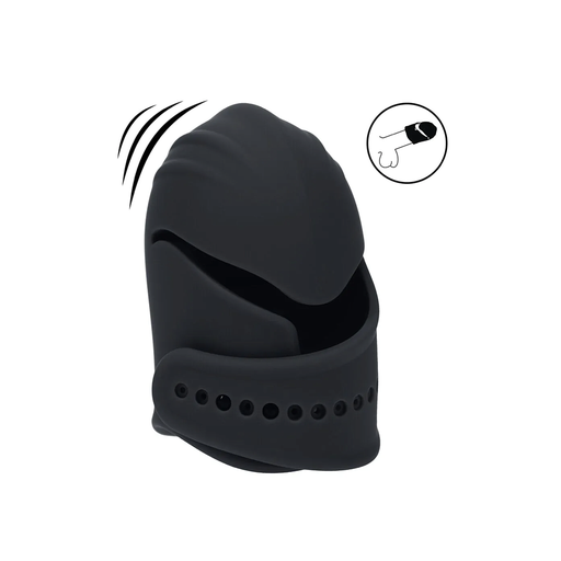 [LVL03-0021BLK] LEVELZ BY SHOTS - ADJUSTABLE VIBRATING SILICONE PENIS HEAD STIMULATOR