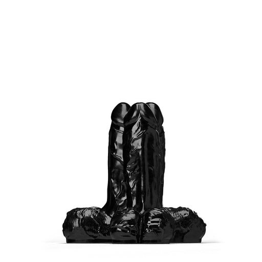 [139538] ALL BLACK STEROID TRIPPLE DILDO