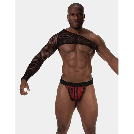 [92577-Black] BARCODE BERLIN FISHNET ONE ARM OCTAVE