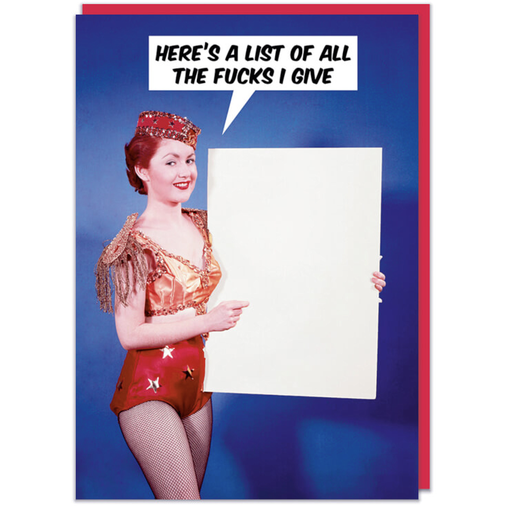 [DMU 275] DM ALL THE FUCKS I GIVE CARD