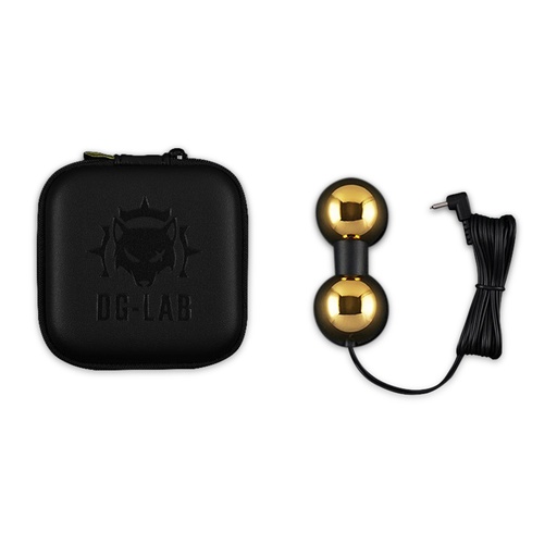 [140798] DUNGEON LAB BI-POLAR DOUBLE BALL ELECTRODE GOLD