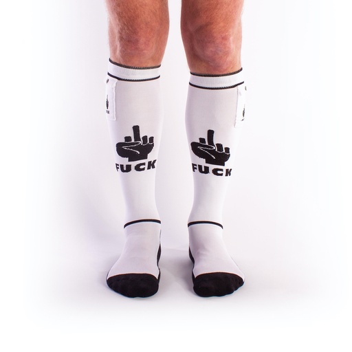 [139286-WHITE/BLACK] BRUTUS FXXX PARTY SOCKS