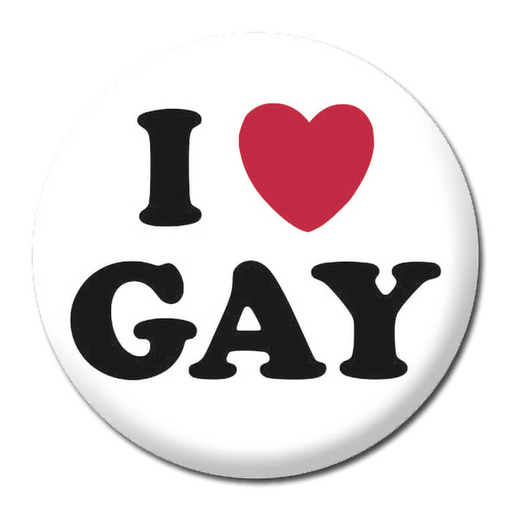 [DM 357] DM I LOVE GAY BADGE