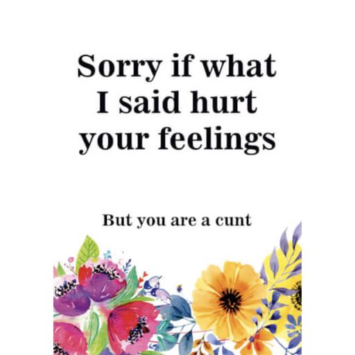 [P0011003] DM SORRY IF I HURT YOUR FEELINGS BIRTHDAY CARD
